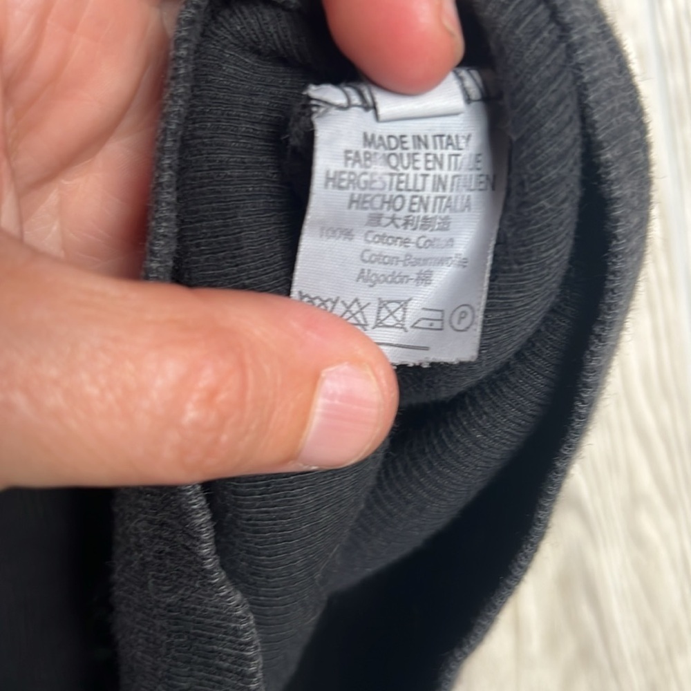 Brandy Melville Black Button-Down Top Ribbed - Picture 3 of 4